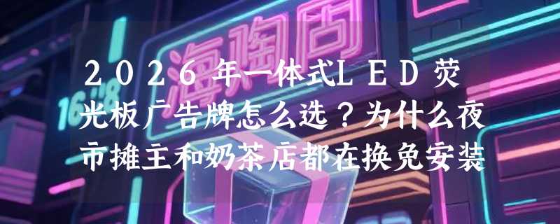 2026年一体式LED荧光板广告牌怎么选？为什么夜市摊主和奶茶店都在换免安装款？