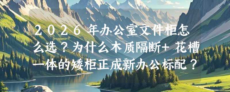 2026年办公室文件柜怎么选？为什么木质隔断+花槽一体的矮柜正成新办公标配？