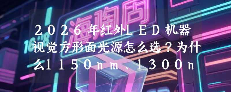 2026年红外LED机器视觉方形面光源怎么选？为什么1150nm、1300nm和1550nm成新检测主力波段？