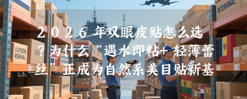 2026年双眼皮贴怎么选？为什么“遇水即粘+轻薄蕾丝”正成为自然系美目贴新基准？
