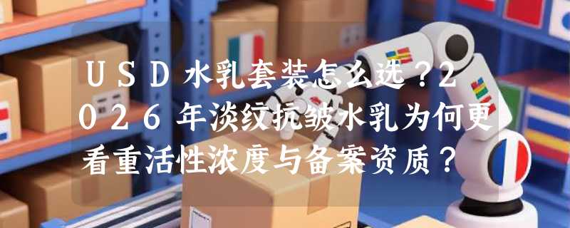 USD水乳套装怎么选？2026年淡纹抗皱水乳为何更看重活性浓度与备案资质？