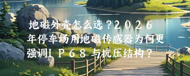 地磁外壳怎么选？2026年停车场用地磁传感器为何更强调IP68与抗压结构？