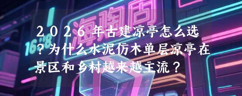 2026年古建凉亭怎么选？为什么水泥仿木单层凉亭在景区和乡村越来越主流？
