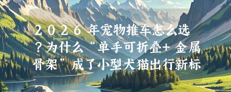 2026年宠物推车怎么选？为什么“单手可折叠+金属骨架”成了小型犬猫出行新标配？