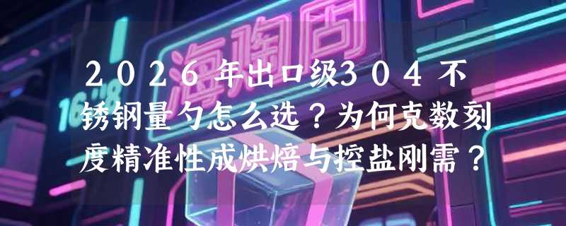 2026年出口级304不锈钢量勺怎么选？为何克数刻度精准性成烘焙与控盐刚需？