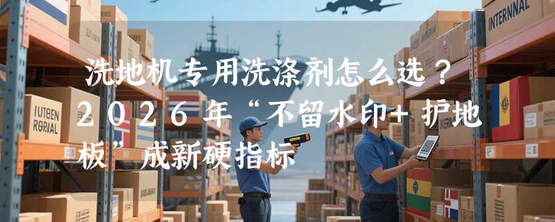 洗地机专用洗涤剂怎么选？2026年“不留水印+护地板”成新硬指标