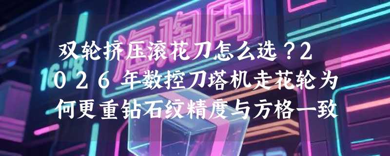 双轮挤压滚花刀怎么选？2026年数控刀塔机走花轮为何更重钻石纹精度与方格一致性？