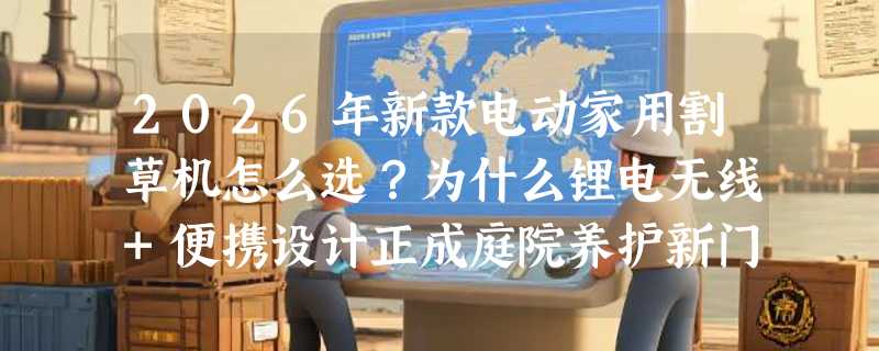 2026年新款电动家用割草机怎么选？为什么锂电无线+便携设计正成庭院养护新门槛？