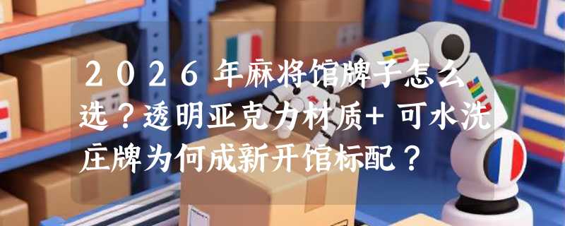 2026年麻将馆牌子怎么选？透明亚克力材质+可水洗庄牌为何成新开馆标配？