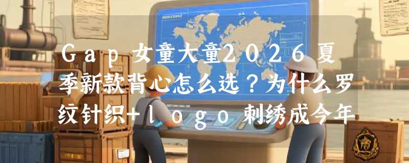 Gap女童大童2026夏季新款背心怎么选？为什么罗纹针织+logo刺绣成今年关键指标？