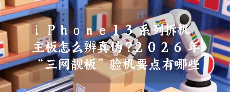 iPhone13系列拆机主板怎么辨真伪？2026年“三网靓板”验机要点有哪些？