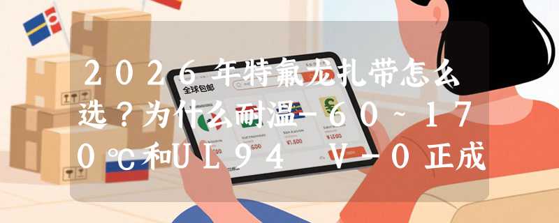 2026年特氟龙扎带怎么选？为什么耐温-60~170℃和UL94 V-0正成工业级选型硬门槛？