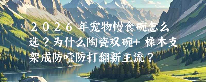 2026年宠物慢食碗怎么选？为什么陶瓷双碗+橡木支架成防噎防打翻新主流？