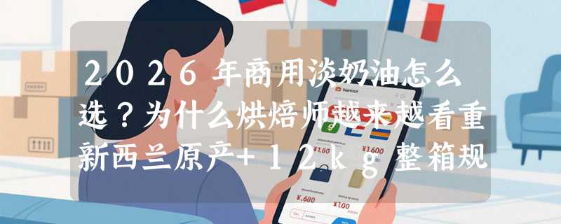2026年商用淡奶油怎么选？为什么烘焙师越来越看重新西兰原产+12kg整箱规格？