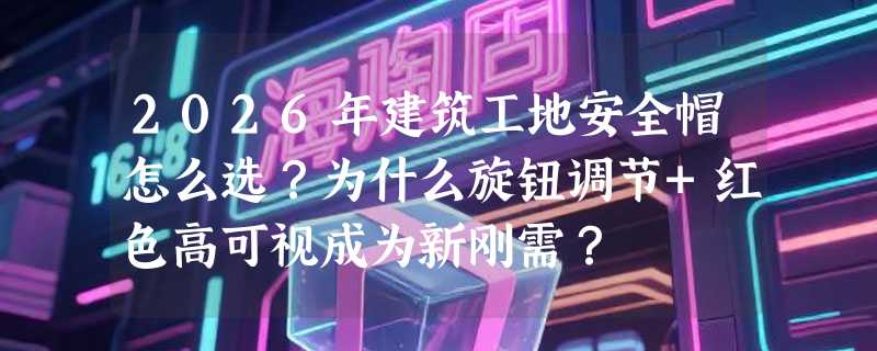 2026年建筑工地安全帽怎么选？为什么旋钮调节+红色高可视成为新刚需？
