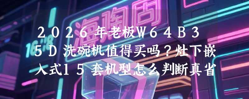 2026年老板W64B35D洗碗机值得买吗？灶下嵌入式15套机型怎么判断真省心？