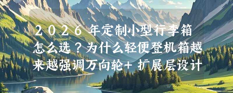 2026年定制小型行李箱怎么选？为什么轻便登机箱越来越强调万向轮+扩展层设计？