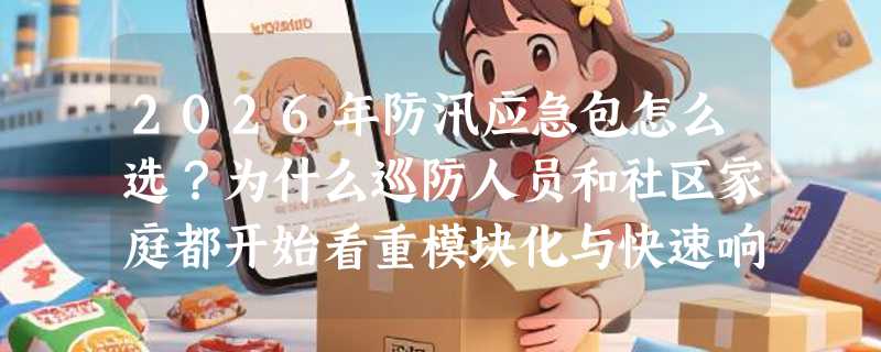 2026年防汛应急包怎么选？为什么巡防人员和社区家庭都开始看重模块化与快速响应能力？