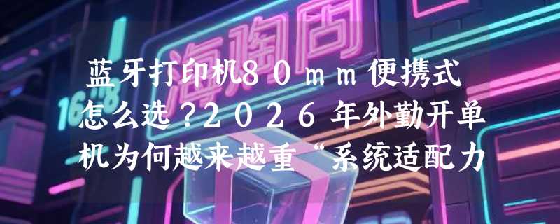 蓝牙打印机80mm便携式怎么选？2026年外勤开单机为何越来越重“系统适配力”？