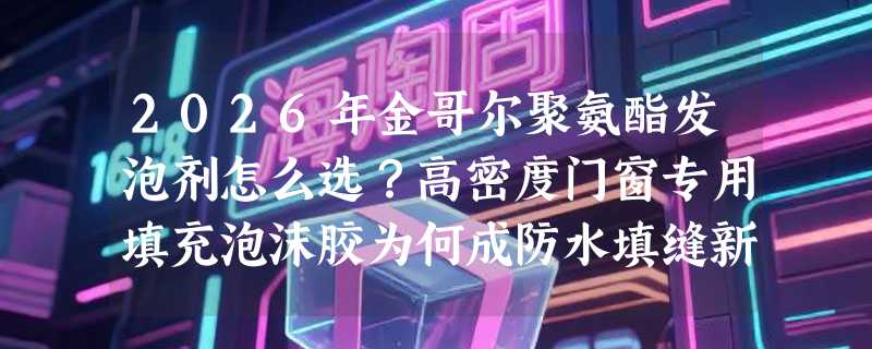 2026年金哥尔聚氨酯发泡剂怎么选？高密度门窗专用填充泡沫胶为何成防水填缝新基准？
