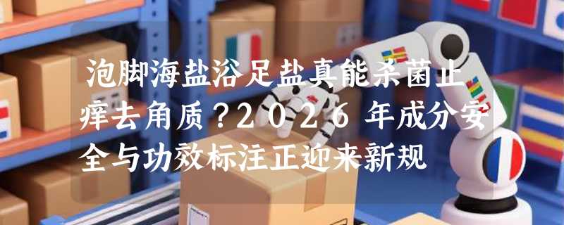 泡脚海盐浴足盐真能杀菌止痒去角质？2026年成分安全与功效标注正迎来新规