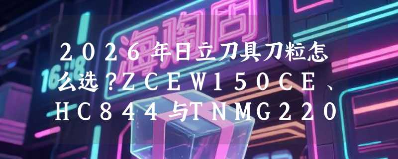 2026年日立刀具刀粒怎么选？ZCEW150CE、HC844与TNMG220412-RE这类数控刀片的关键差异在哪？