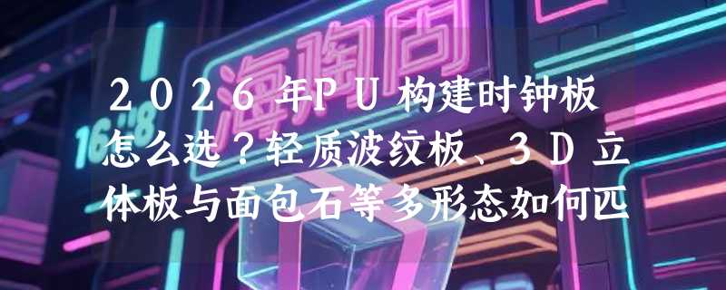 2026年PU构建时钟板怎么选？轻质波纹板、3D立体板与面包石等多形态如何匹配空间需求？