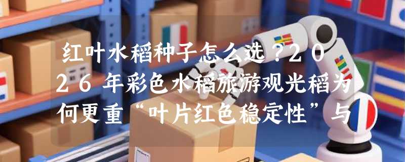 红叶水稻种子怎么选？2026年彩色水稻旅游观光稻为何更重“叶片红色稳定性”与稻田画图适配性？