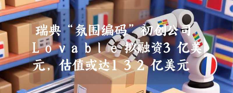 瑞典“氛围编码”初创公司Lovable拟融资3亿美元，估值或达132亿美元