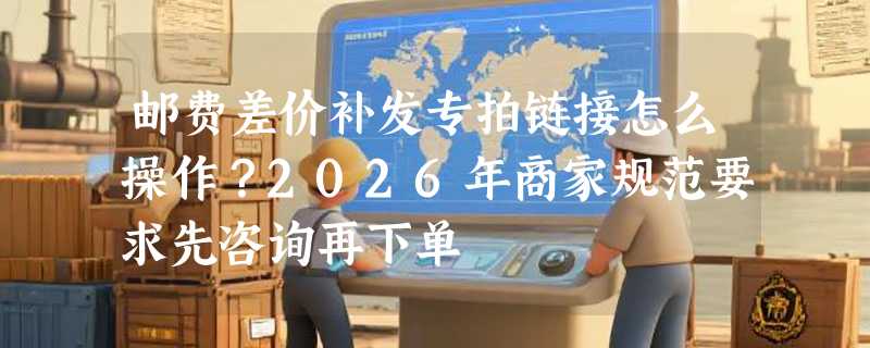 邮费差价补发专拍链接怎么操作？2026年商家规范要求先咨询再下单