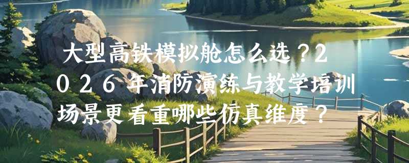 大型高铁模拟舱怎么选？2026年消防演练与教学培训场景更看重哪些仿真维度？