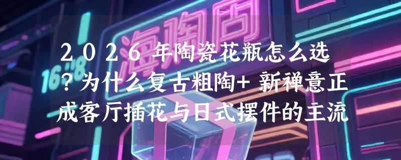 2026年陶瓷花瓶怎么选？为什么复古粗陶+新禅意正成客厅插花与日式摆件的主流搭配？