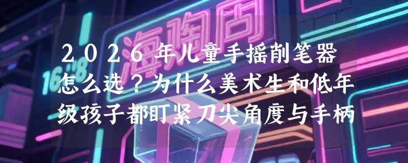 2026年儿童手摇削笔器怎么选？为什么美术生和低年级孩子都盯紧刀尖角度与手柄长度？
