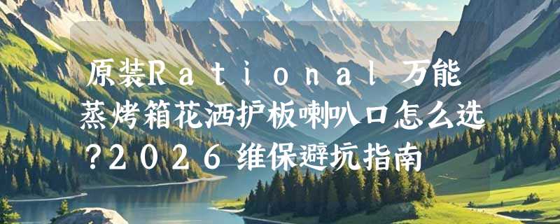 原装Rational万能蒸烤箱花洒护板喇叭口怎么选？2026维保避坑指南