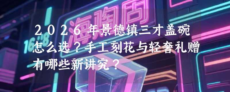 2026年景德镇三才盖碗怎么选？手工刻花与轻奢礼赠有哪些新讲究？