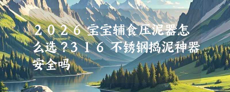 2026宝宝辅食压泥器怎么选？316不锈钢捣泥神器安全吗
