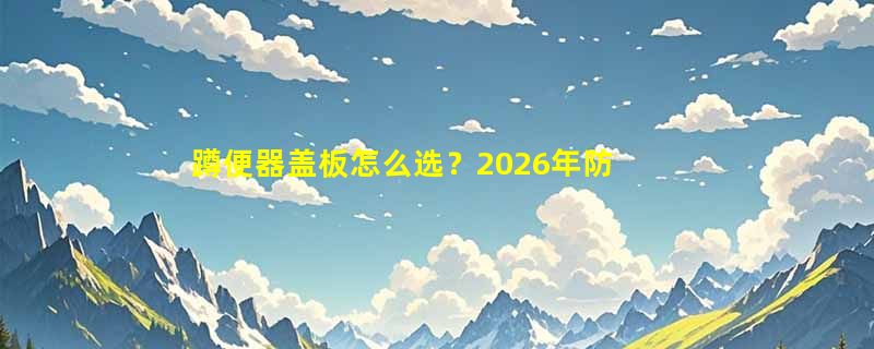 蹲便器盖板怎么选？2026年防滑承重与全封闭安全新标准