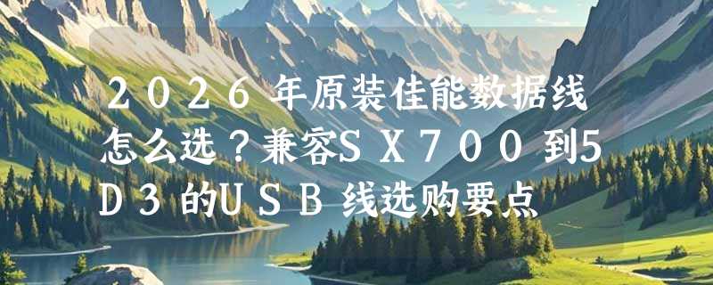 2026年原装佳能数据线怎么选？兼容SX700到5D3的USB线选购要点