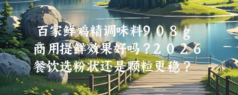 百家鲜鸡精调味料908g商用提鲜效果好吗？2026餐饮选粉状还是颗粒更稳？