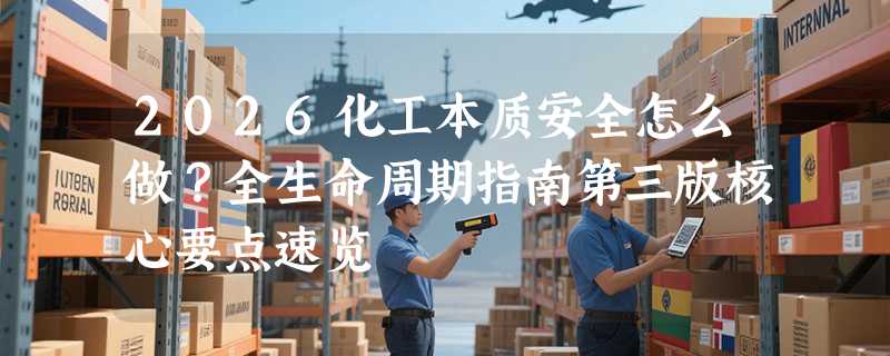 2026化工本质安全怎么做？全生命周期指南第三版核心要点速览