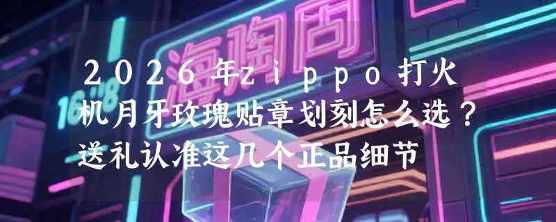 2026年zippo打火机月牙玫瑰贴章划刻怎么选？送礼认准这几个正品细节