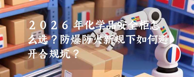 2026年化学品安全柜怎么选？防爆防火新规下如何避开合规坑？