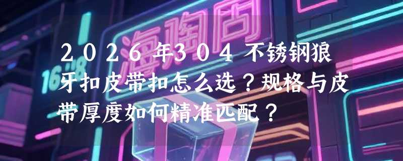 2026年304不锈钢狼牙扣皮带扣怎么选？规格与皮带厚度如何精准匹配？