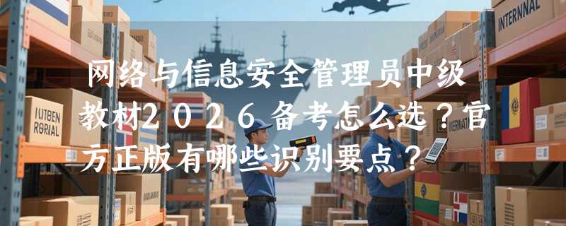 网络与信息安全管理员中级教材2026备考怎么选？官方正版有哪些识别要点？