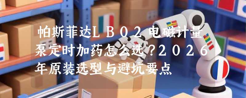 帕斯菲达LB02电磁计量泵定时加药怎么选？2026年原装选型与避坑要点