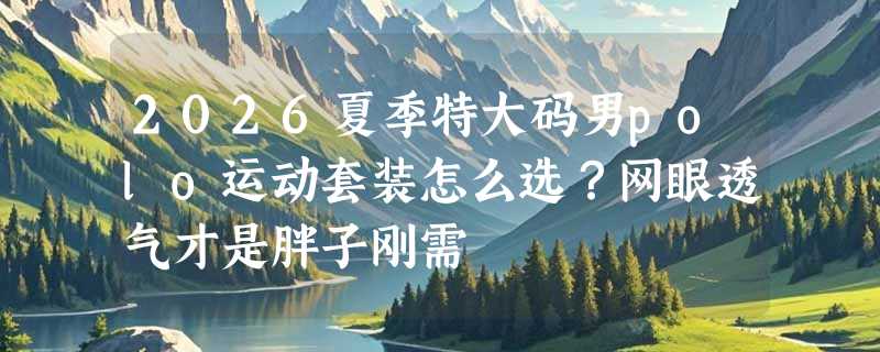 2026夏季特大码男polo运动套装怎么选？网眼透气才是胖子刚需