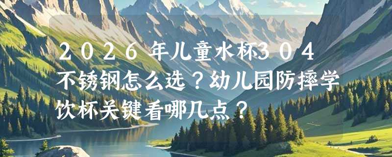 2026年儿童水杯304不锈钢怎么选？幼儿园防摔学饮杯关键看哪几点？