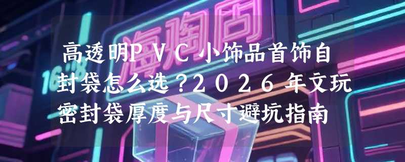 高透明PVC小饰品首饰自封袋怎么选？2026年文玩密封袋厚度与尺寸避坑指南