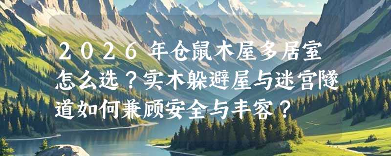 2026年仓鼠木屋多居室怎么选？实木躲避屋与迷宫隧道如何兼顾安全与丰容？