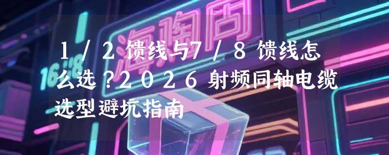 1/2馈线与7/8馈线怎么选？2026射频同轴电缆选型避坑指南